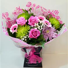 Pink &amp; Green Mixed Bouquet