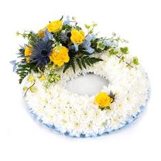 Blue massed wreath