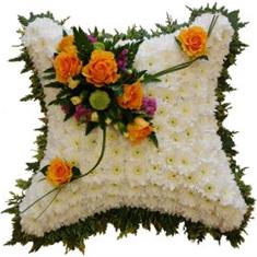 Foliage edged cushion
