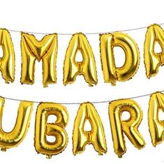 Ramadan balloons bunting gold 