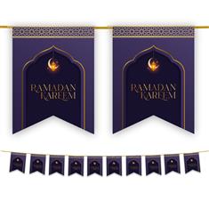 Ramadan Banner Navy &amp; Gold
