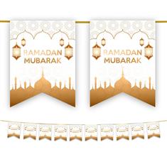 Ramadan Cream and Gold Banner Bunting