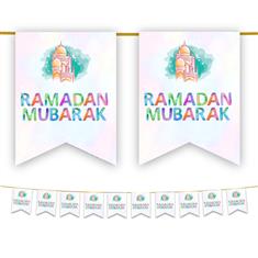 Ramadan Rainbow bunting banner