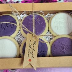 Mum handmade love biscuits purple