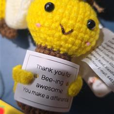 Teacher Embroidered Bee