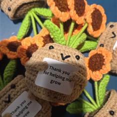 Teacher Embroidered Flowers