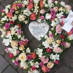 Funeral Heart Sentiments