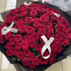 100 Rose Hand Tie Elegant Black 