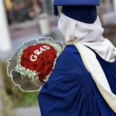 Grad Gyp Letter Roses with Organza